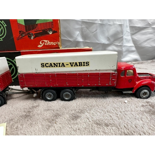 135 - Tekno Scania-Vabis 451 & 452 Lorry with Trailer & Original Boxes