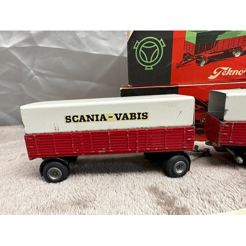 135 - Tekno Scania-Vabis 451 & 452 Lorry with Trailer & Original Boxes