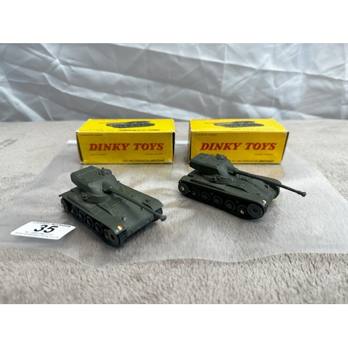 35 - Pair of French Dinky 80c AMX 13 Tank (Mint with Good Box)