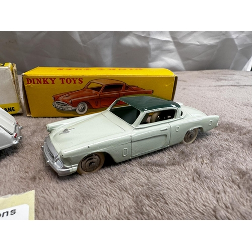 38 - French Dinky Toys 1413 Citroen Dyane & 24Y Studebaker Commander (both m & B )