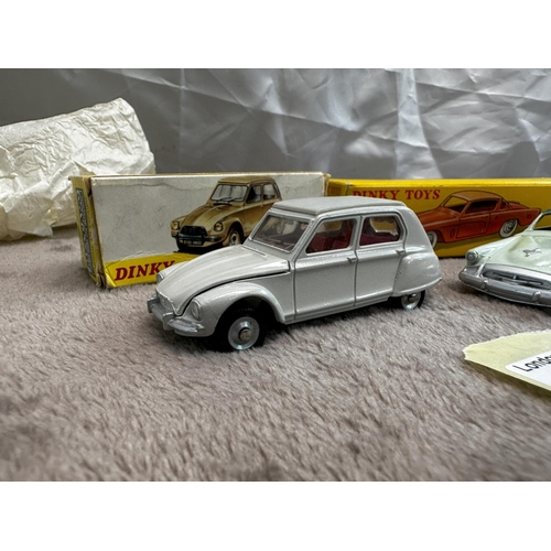 38 - French Dinky Toys 1413 Citroen Dyane & 24Y Studebaker Commander (both m & B )