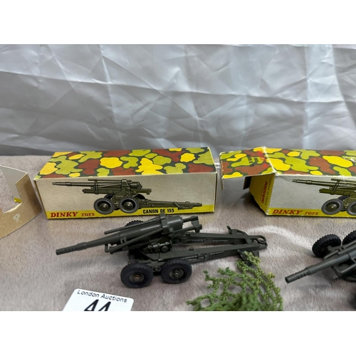 44 - French Dinky 802 155mm Gun (Pair of) Mint and Boxed