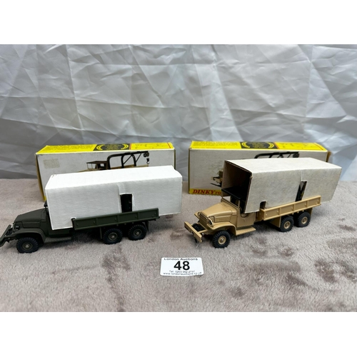 48 - Pair of French Dinky 808 GMC Sahara Wrecker (Mint & Boxed)