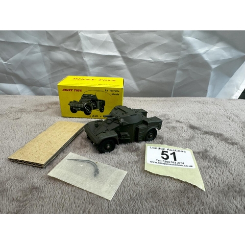 51 - French Dinky 814 AML Armoured Panhard (Mint & Boxed)