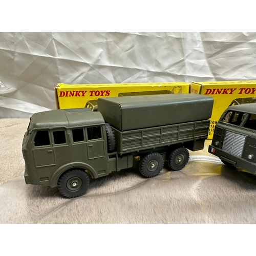 56 - Pair of French Dinky 818 Covered Berliet Truck Mint with F/M Boxes