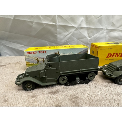 60 - Quantity of 3 French Dinky 822 US M3 Half Track Truck Mint with Fair / Mint Cond. Boxes