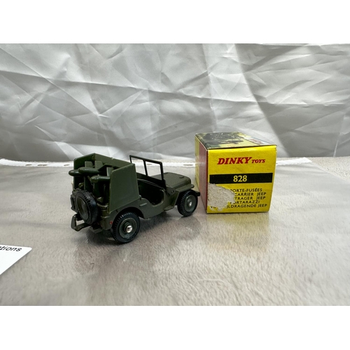 66 - French Dinky 828 Jeep SS-10 Missile Carrier Mint with Good Box