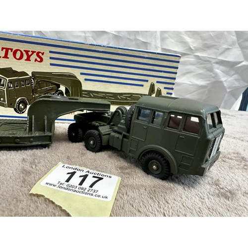 117 - French Dinky Super Toys  890 Berliet Tous Terrains Tank Transporter (mint & boxed)