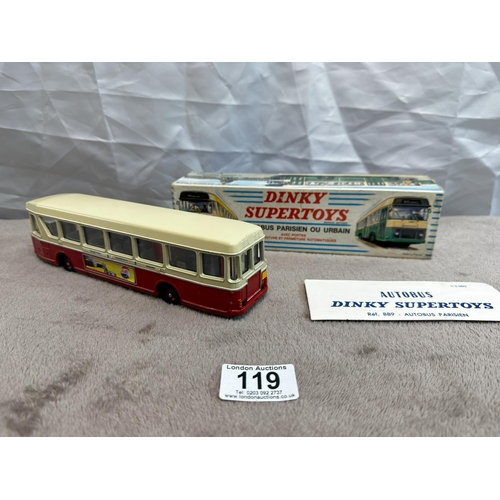 119 - French Dinky Super Toys  889 Berliet Urban Bus (Mint and Boxed)