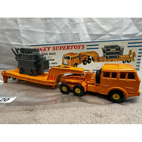 120 - French Dinky Super Toys  898 Berliet Transforme Carrier. (Mint and Boxed)