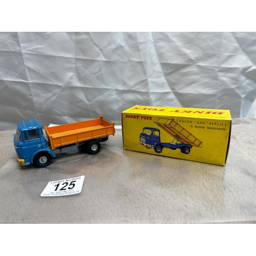 125 - French Dinky Toys  585 Berliet Gak Tipper (Mint and Boxed)