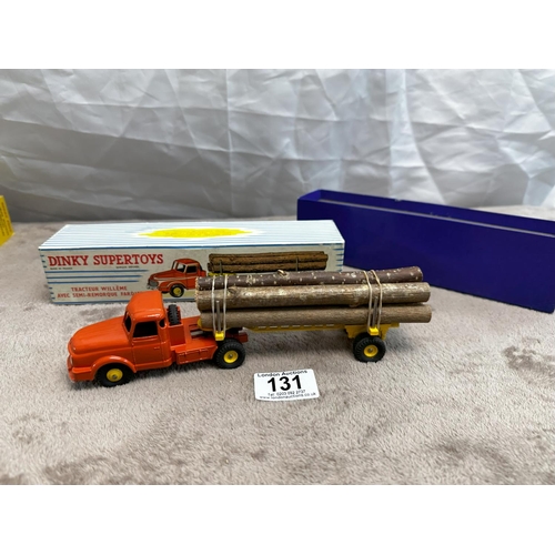 131 - French Dinky Super Toys 897 WILLEME LOG LORRY (Mint & Boxed)