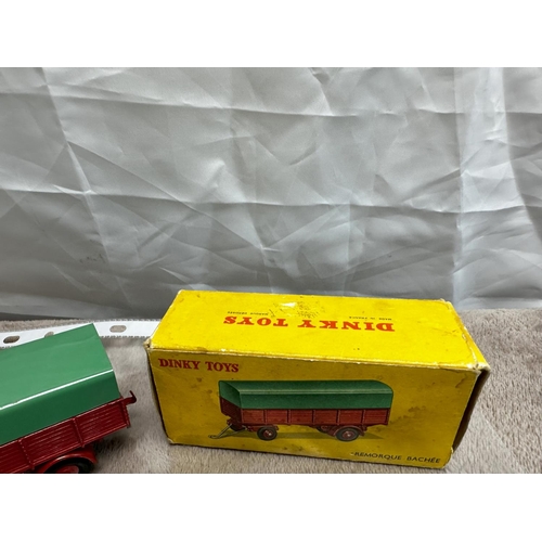 137 - French Dinky Toys  70 4w Covered Trailer (Mint and Boxed)