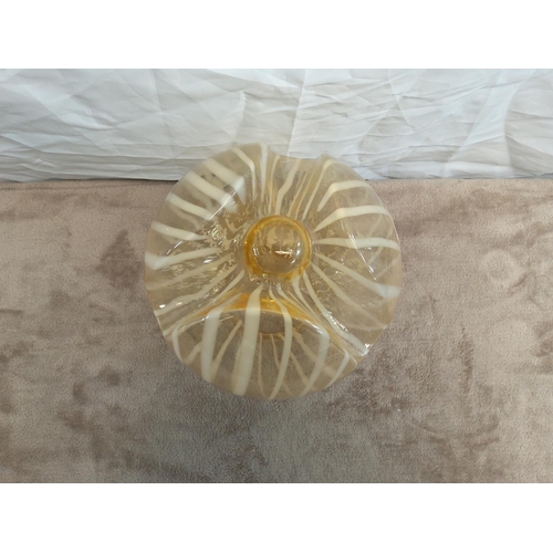 175 - Italian mid-century Filigrana Veart Glass Lampshade by Toni Zuccheri