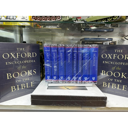 200 - Sealed Oxford Dictionary Set & Two Oxford Encyclopedia of Books of the Bible