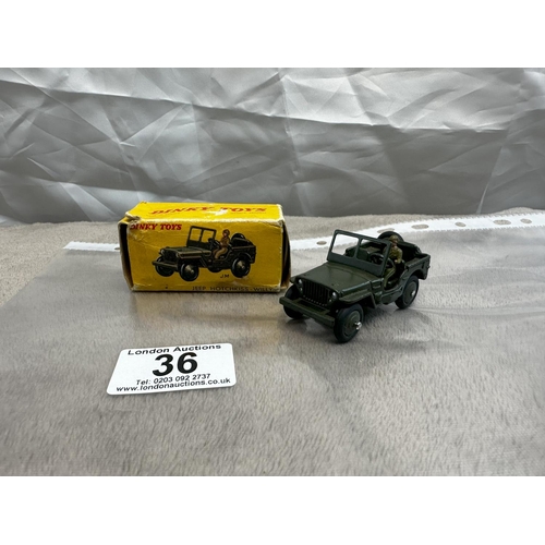 36 - French Dinky 80b Hotchkiss Willies Jeep Mint with Good Box