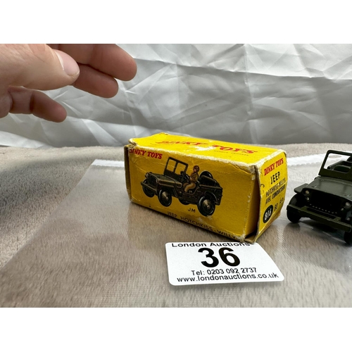 36 - French Dinky 80b Hotchkiss Willies Jeep Mint with Good Box