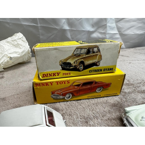 38 - French Dinky Toys 1413 Citroen Dyane & 24Y Studebaker Commander (both m & B )