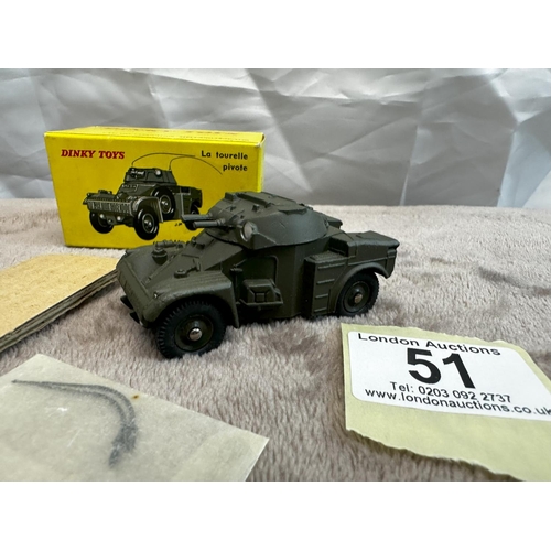 51 - French Dinky 814 AML Armoured Panhard (Mint & Boxed)