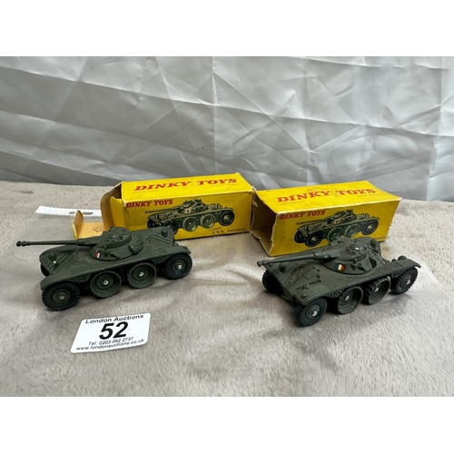 52 - Pair of French Dinky 815 EBR Panhard (Mint & Boxed)