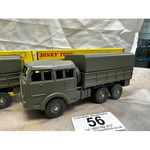 56 - Pair of French Dinky 818 Covered Berliet Truck Mint with F/M Boxes