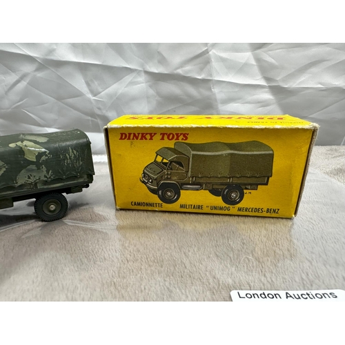 59 - French Dinky 821 Mercedes Covered Unimog Mint w/ Fair Box