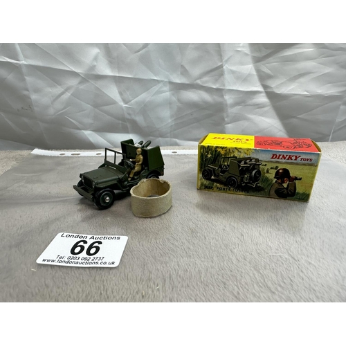 66 - French Dinky 828 Jeep SS-10 Missile Carrier Mint with Good Box