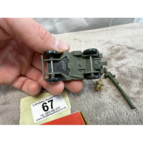 67 - French Dinky 829 Jeep 106 SR Gun Carrier (Mint & Boxed)