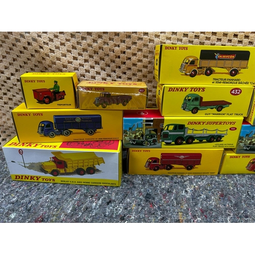 680 - Quantity of 37 Unused New and Boxed Reproduction Dinky Toys incl. French Dinky, Dinky Supertoys etc ... 