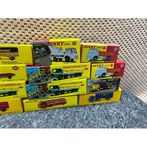 680 - Quantity of 37 Unused New and Boxed Reproduction Dinky Toys incl. French Dinky, Dinky Supertoys etc ... 