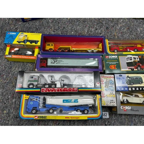 682 - Good Collection of Mint & Boxed Cars and Vehicles incl. Corgi, Maisto, Harrods etc