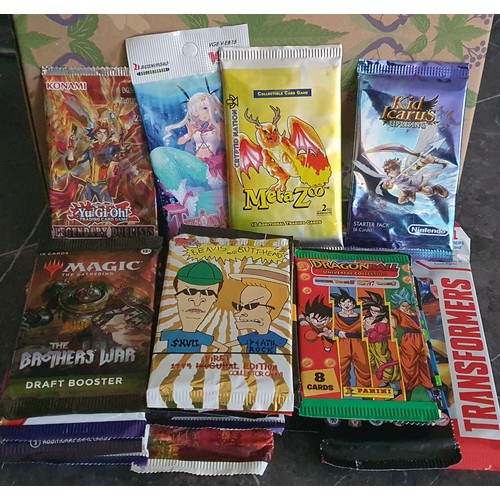 21 - Selection of unopened sealed packs of trading cards including some vintage - Includes Yu-gi-oh, Poke... 