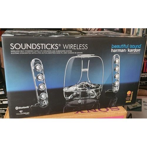 32 - Harman Soundsticks Wireless Speaker system - Boxed & appears new/unused