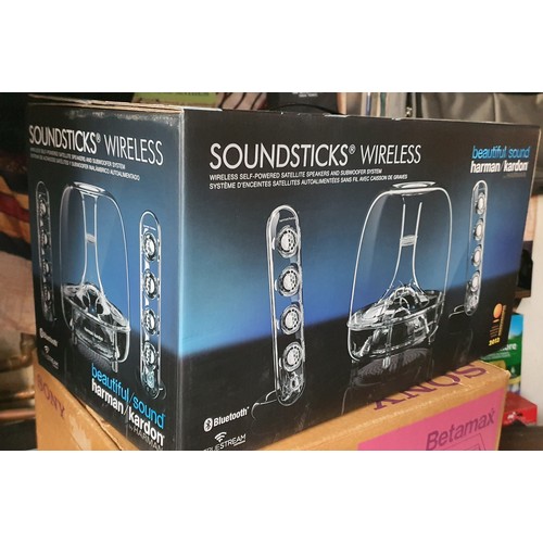 32 - Harman Soundsticks Wireless Speaker system - Boxed & appears new/unused