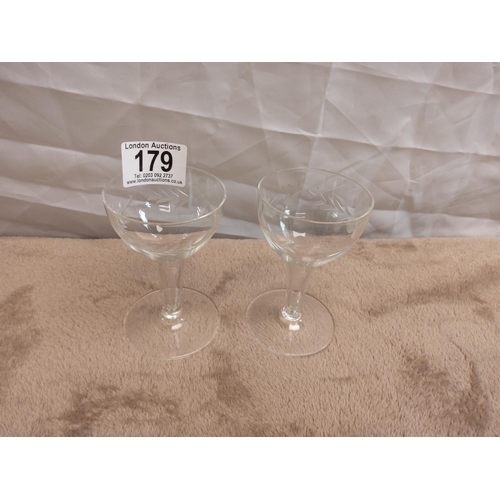 179 - Pair of Victorian Champagne Glasses