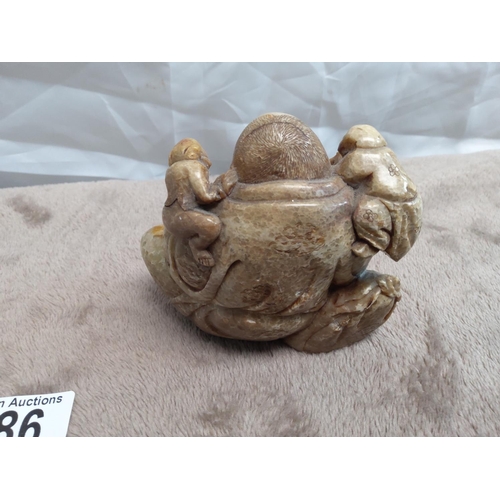 186 - Carved Soapstone Buddha