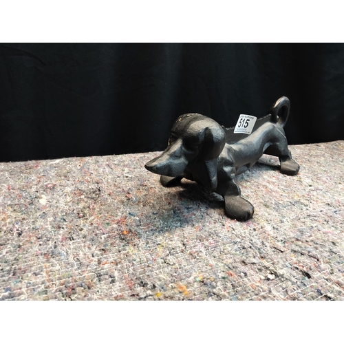 515 - Cast Iron Sausage Dog Door Stop