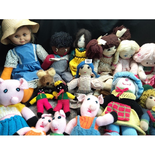 583 - Good Lot of Vintage Dolls, Soft Toys etc