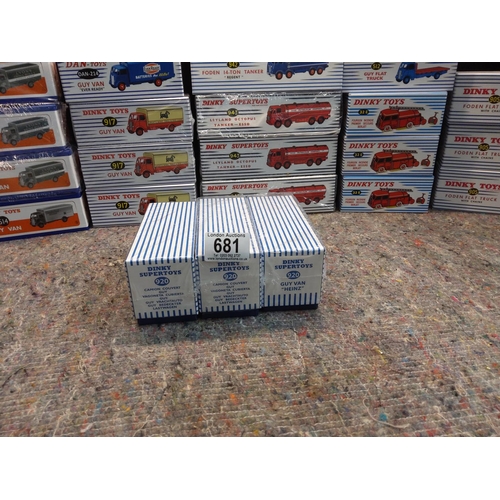 681 - Quantity of 26 Unused New and Boxed Reproduction Dinky Toys by Atlas