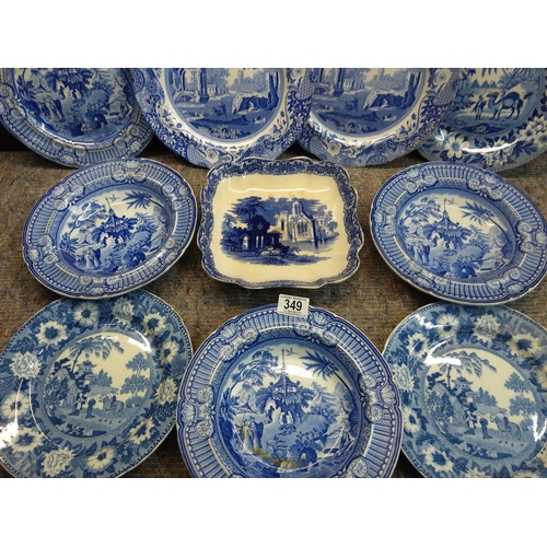 349 - Collection of Blue & White to include Copeland Spode, 3 