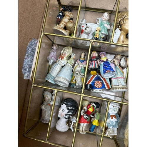 731 - Good Lot of Vintage Dolls and other various items inc Lime Stone carving Art Deco Miniatures Etc