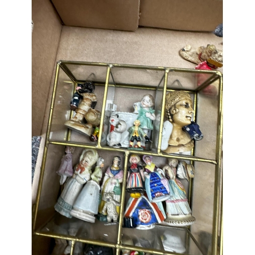 731 - Good Lot of Vintage Dolls and other various items inc Lime Stone carving Art Deco Miniatures Etc