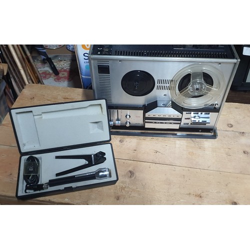 31A - Grundig reel to reel player plus grundig microphone