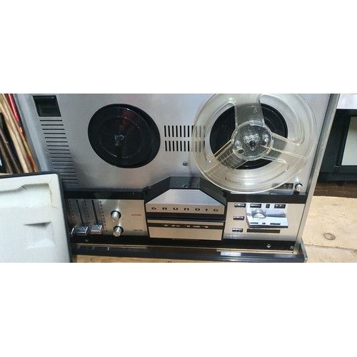 31A - Grundig reel to reel player plus grundig microphone