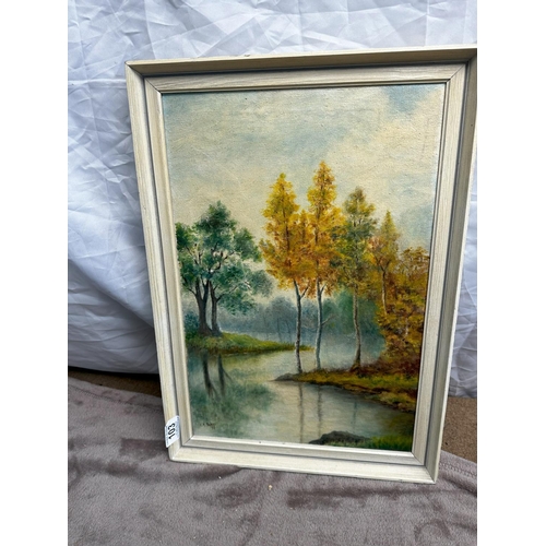 103 - Oil on Canvas Forest Scene Signed CA Parry 1972