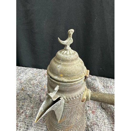 840 - Antique Brass Middle Eastern Coffee Pot