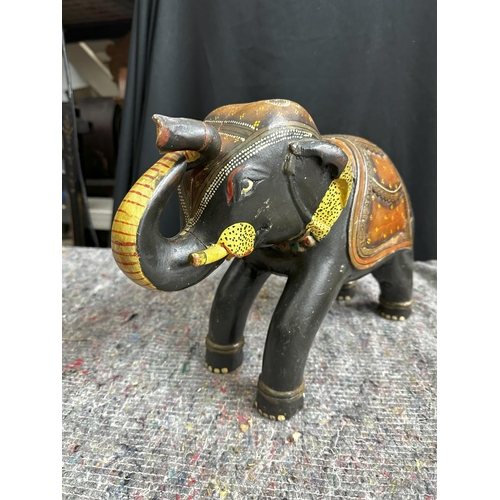 841 - Pair Of Vintage Folk Art Elephants