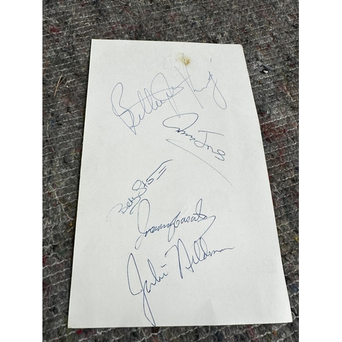 847 - Signed Menu from Virginia Slims Tennis Circuit Tour 1973. with Accompanying Letter