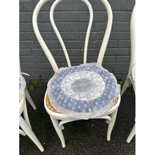 854 - Lot of Painted Thonet Style Bistro Chairs