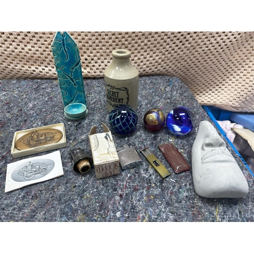 860 - Interesting Mixed Lot of Collectables incl. Lighters, Paperweights etc